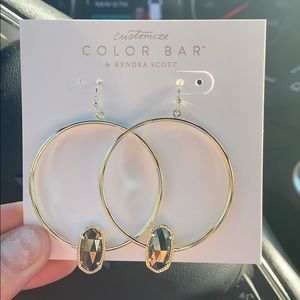 Kendra Scott Elora Rose Gold Earrings Black Glass